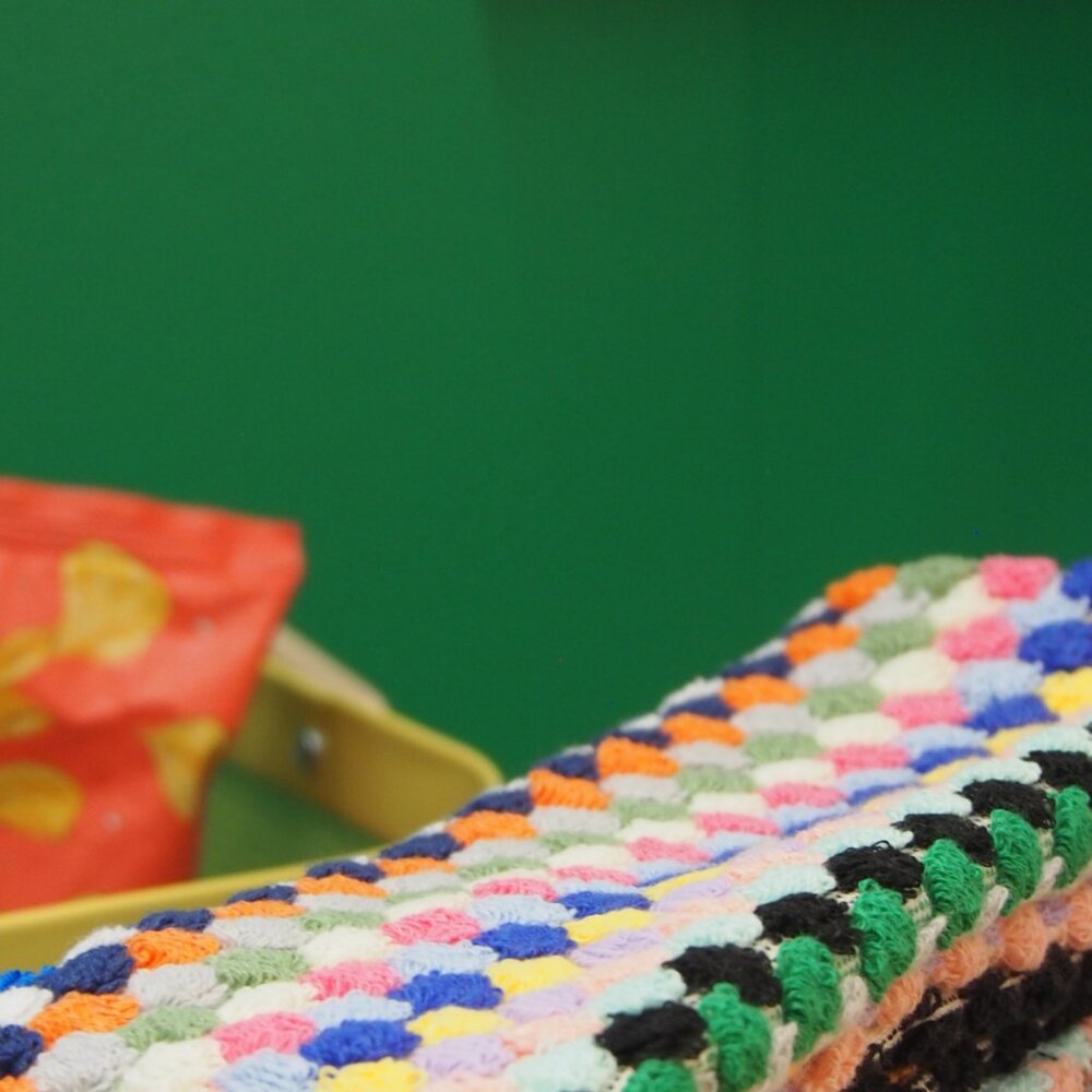 4 Rainbow Pom Pom Turkish Cotton Kitchen Towels - Picture 7 of 9